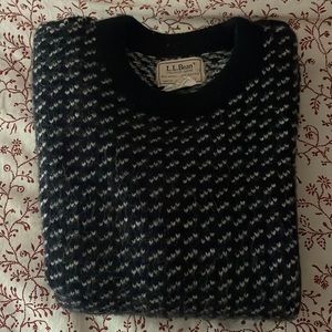 LL Bean Birdseye Fisherman Sweater